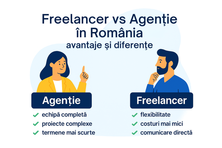 Freelancer vs Agenție în România – Avantaje și Diferențe