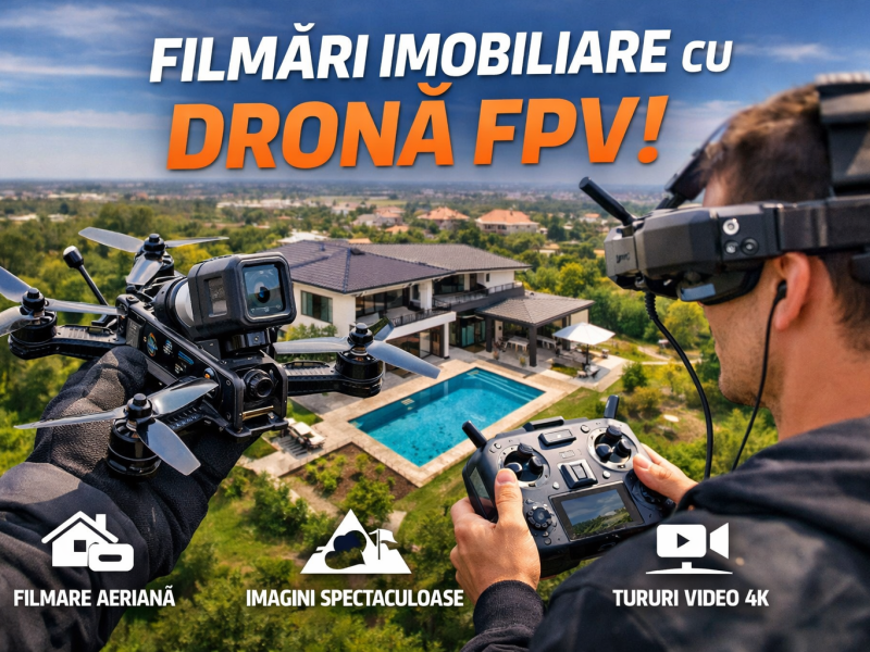 Filmări Imobiliare cu Dronă FPV | Cadre Profesionale RAW