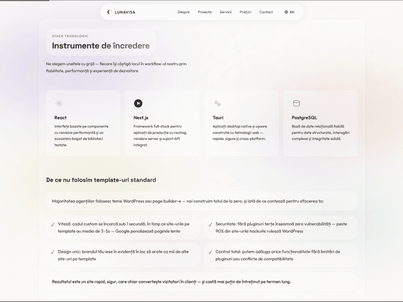 Dezvolt site-uri web moderne, rapide și personalizate (fără WordPress)