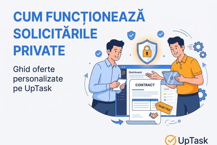 Cum Funcționează Solicitările Private și Ofertele Personalizate pe UpTask
