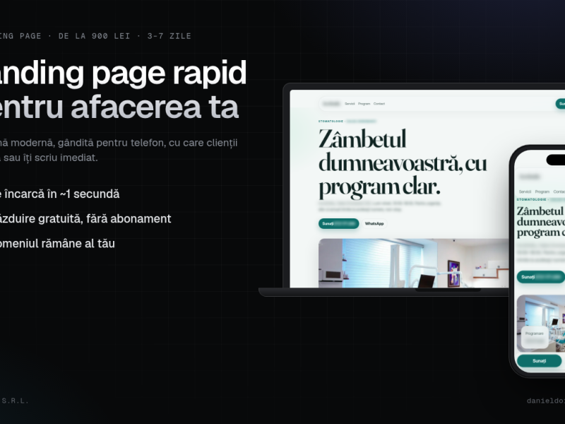Landing page rapid pentru afacerea ta
