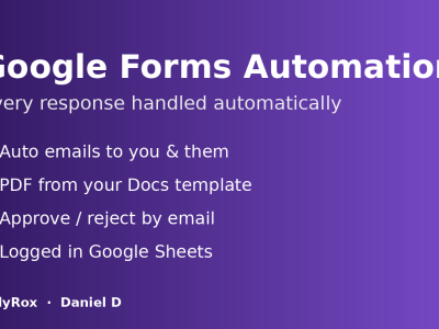 Formular Google automatizat (email, PDF, aprobare)