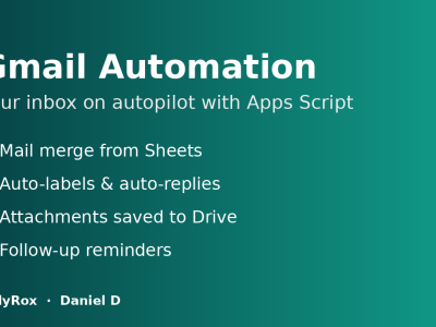Automatizare Gmail cu Apps Script