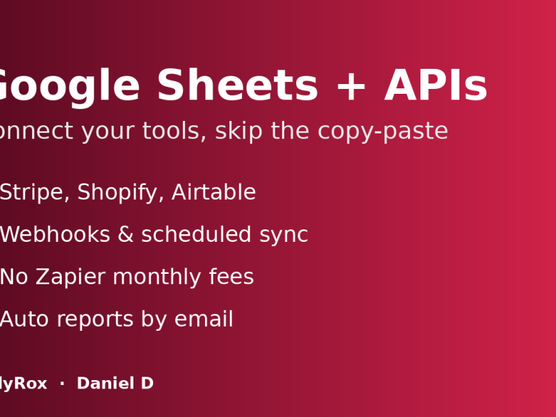 Conectare Google Sheets la Stripe, Shopify, Airtable sau API