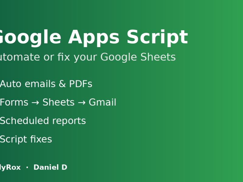 Automatizare Google Sheets cu Apps Script